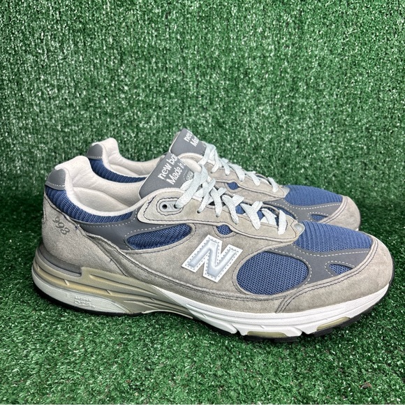 New Balance 993 MR993VI Blue Grey Suede Sneaker Men Made In USA Size 12 D